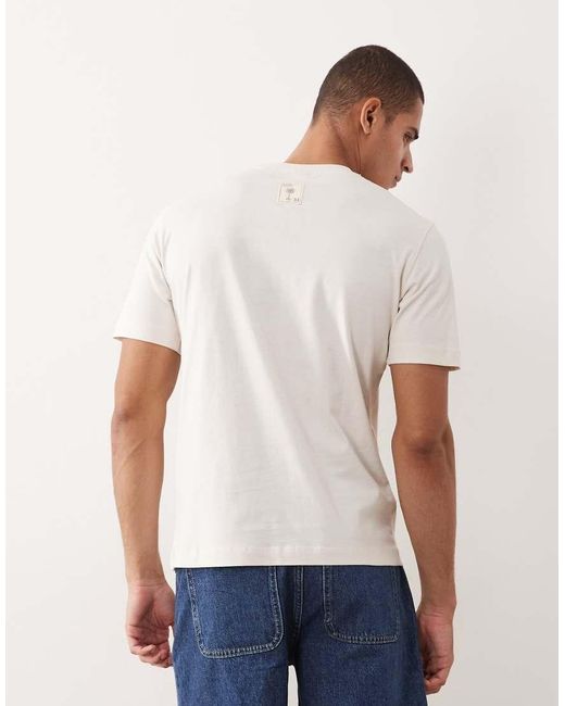 Mango Blue 100% Cotton Embroidered T-hirt for men