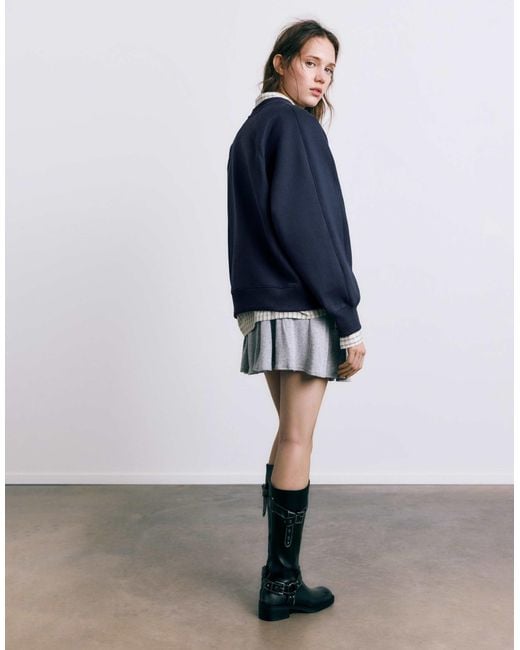 Pull&Bear Blue – oversize-sweatshirt