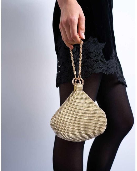 TOPSHOP Black Galaxy Small Diamante Grab Bag