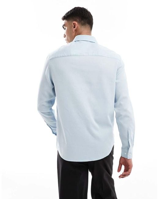 ASOS White Formal Textured Shirt for men