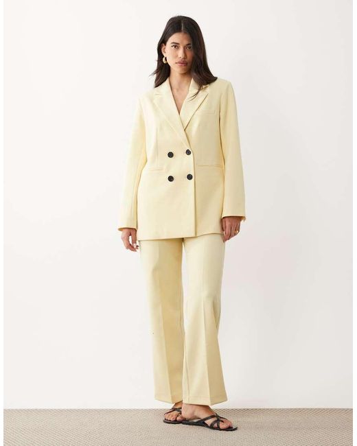 Y.A.S Natural Tailored Double Breasted Blazer Co-ord