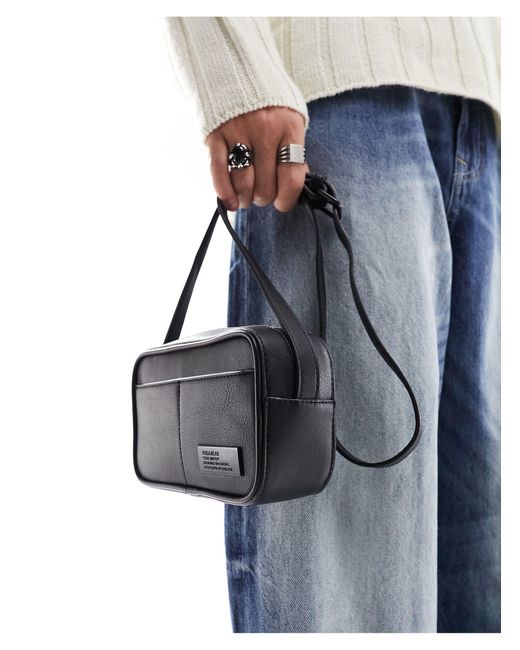 Pull&Bear Natural Faux Leather Cross Body Bag for men