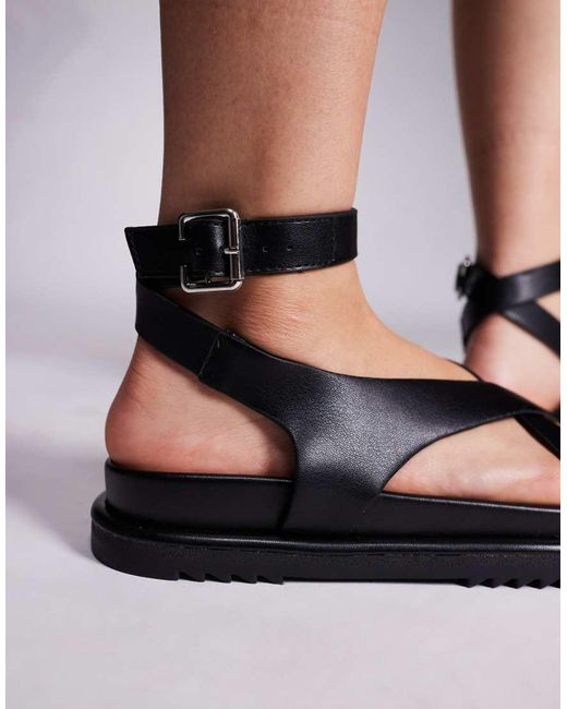 River Island White Strappy Flat Sandal