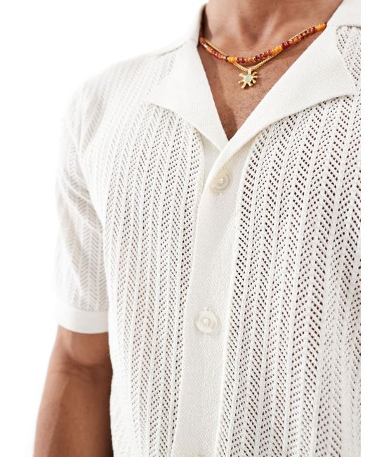 OPEN KNIT SHIRT - Oyster-white | ZARA Canada