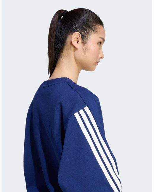 Adidas Originals Blue Adidas Kit 3-stripes Sweatshirt