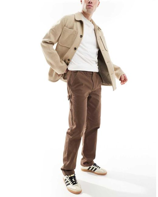 Threadbare Natural Carpenter Trousers for men