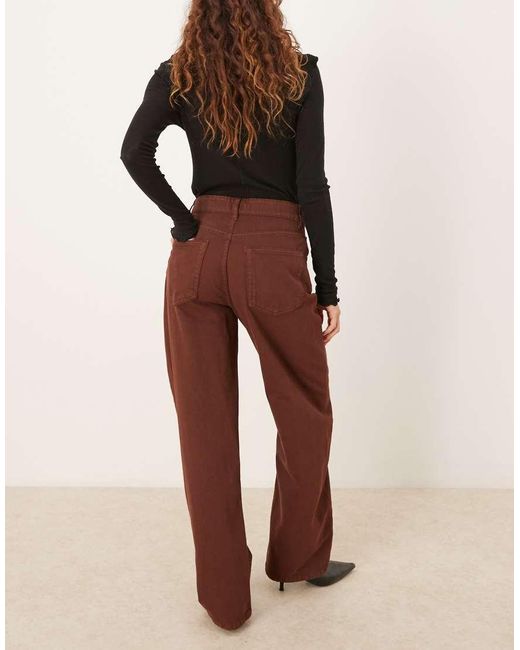 Mango Brown Carol 100% Cotton baggy Jean
