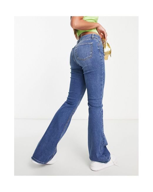 TOPSHOP Jamie - Flared Jeans in het Blauw | Lyst NL