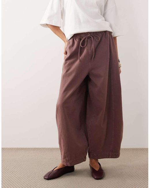 ARRANGE Brown Willa Elasticated Waist Drawstring Trousers