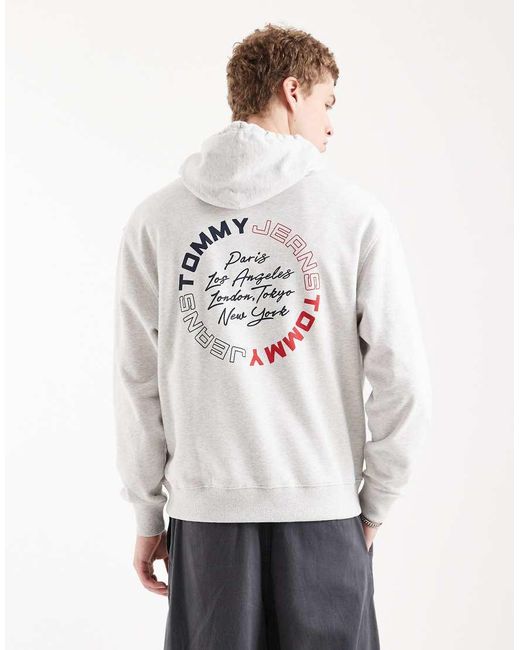 Tommy Hilfiger White Dna Relaxed Fit Hoodie for men