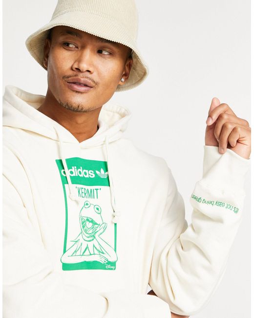 adidas Originals X disney – unisex – kapuzenpullover mit kermit der frosch-print  in Weiß | Lyst DE