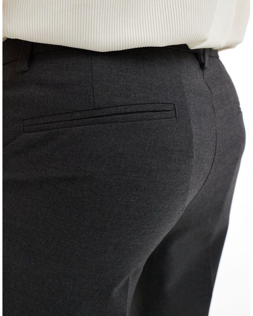 ASOS Black Smart Straight Leg Trouser for men