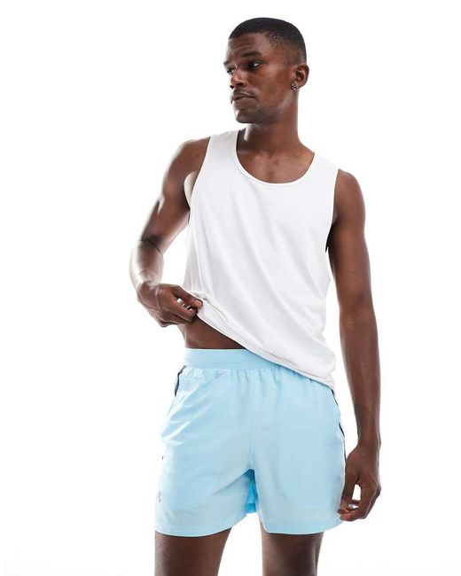Under Armour Blue Launch 5 Inch Shorts for men