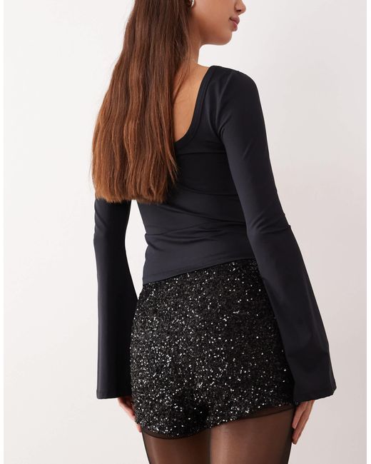 Shorty à sequins Never Fully Dressed en coloris Natural