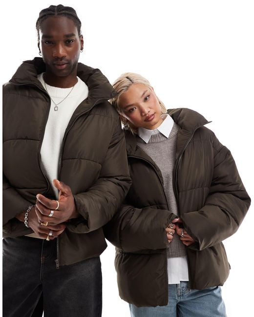Collusion Black Unisex Puffer Jacket