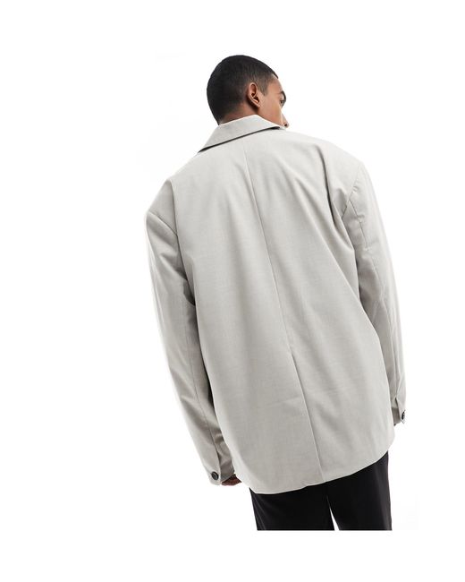 Weekday White Eman Oversized Blazer for men