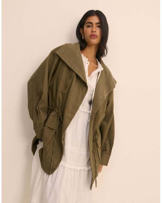 Nobody's Child Green Funnel Neck Corby Utility Jacket