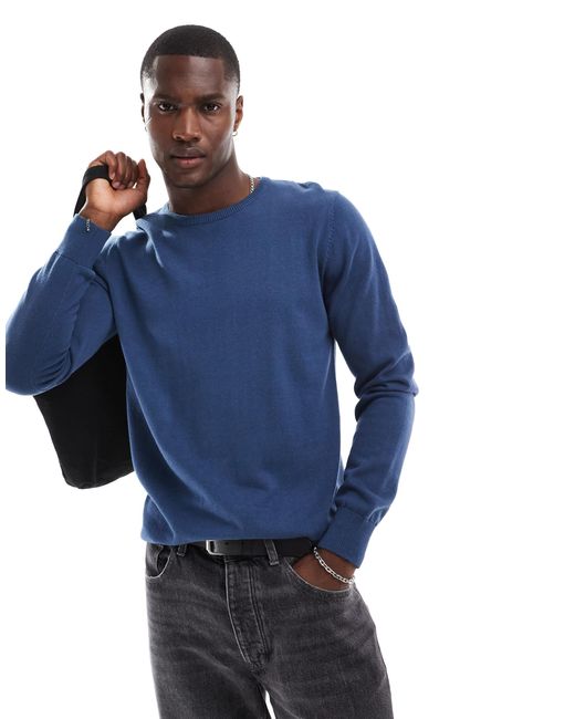Brave Soul Crew Neck Jumper in Blue for Men Lyst UK