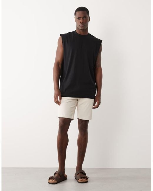 ASOS Black Skinny Fit Chino Shorts for men