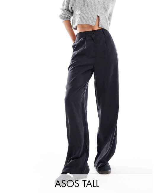 Asos design tall - pantalon droit décontracté - délavé ASOS en coloris Blue