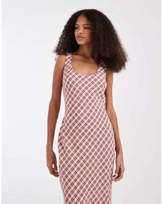 ASOS Pink Fluted Hem Maxi Dress