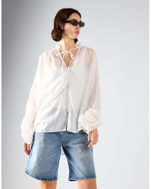 Glamorous Blue Boho Blouse