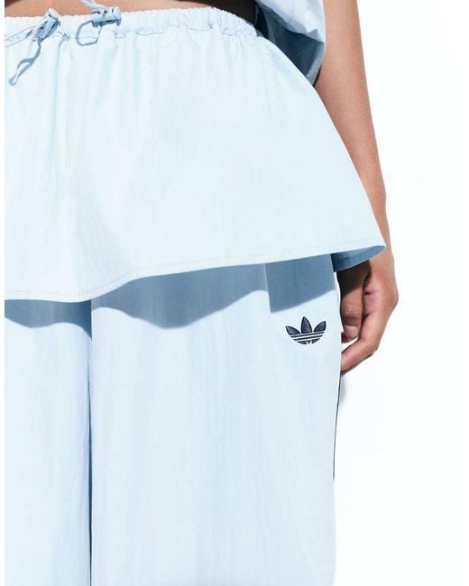 adidas Originals x ASOS Blue Balloon Pants With Skirt Overlay