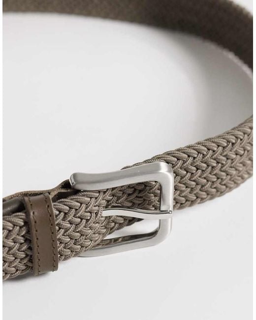 Jack & Jones Brown Woven Belt for men