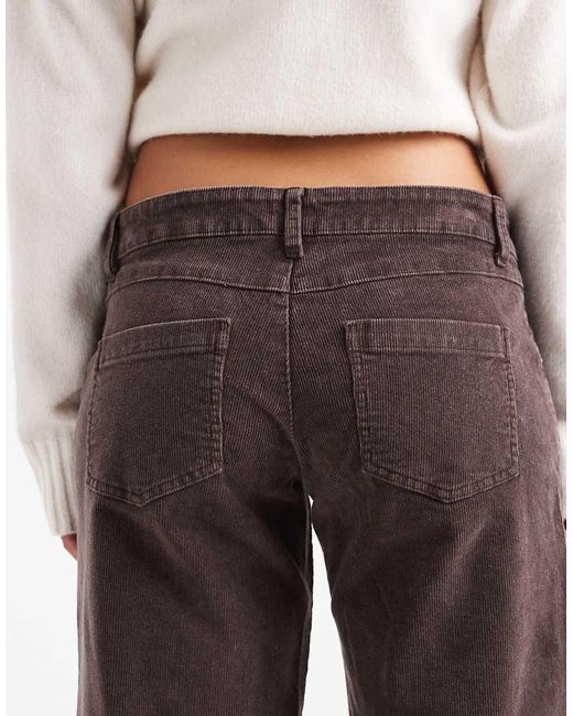 Cotton On White Low Rise Straight Cord Jean