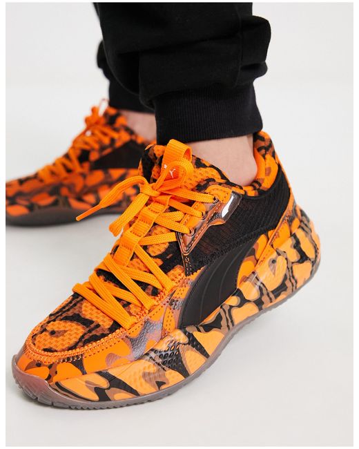 PUMA Rubber By June Ambrose Court Rider Sneakers in Orange | Lyst Canada
