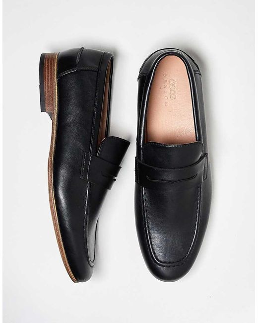 ASOS Brown Penny Loafers for men