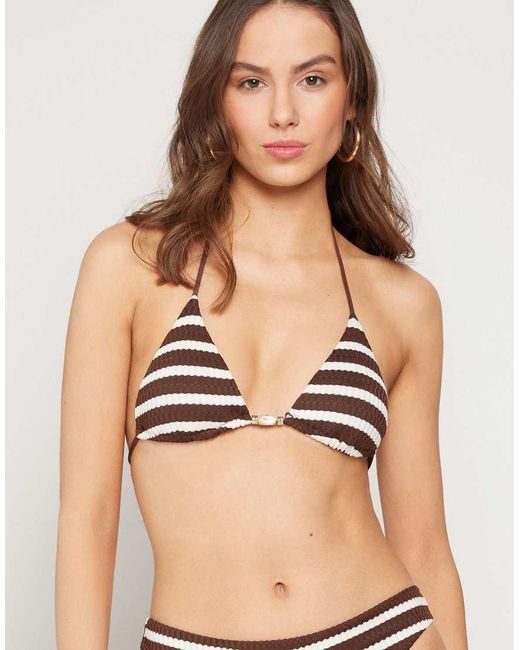 Tezenis Natural Desert Stripes Triangle Bikini Top