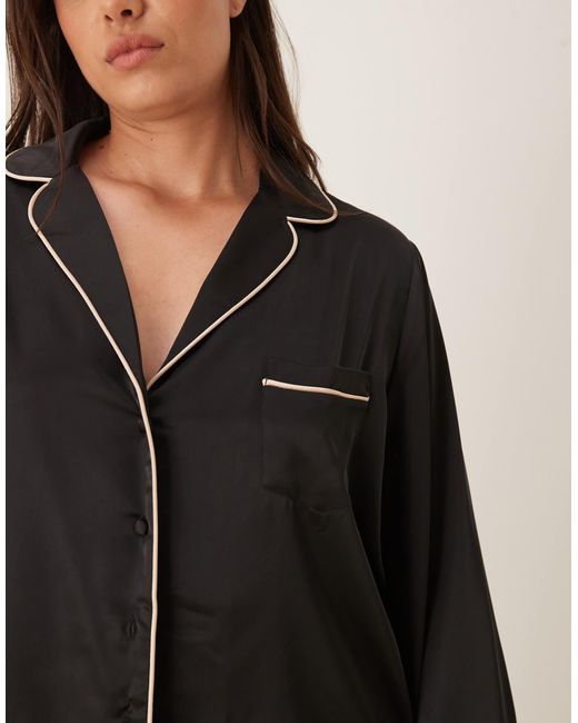 ASOS Black Asos design curve – pyjama aus satin