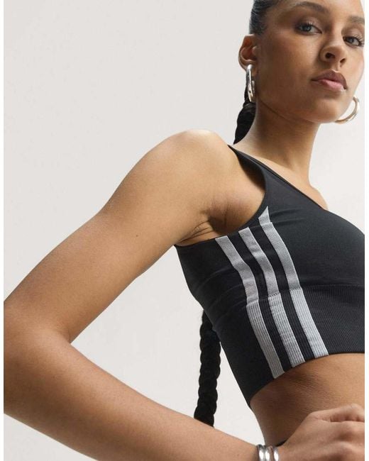 Adidas Originals Black Essentials 3 Stripes Seamless Bralette