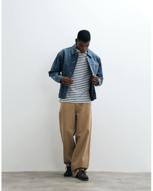 Only & Sons White Relaxed Fit T-shirt for men