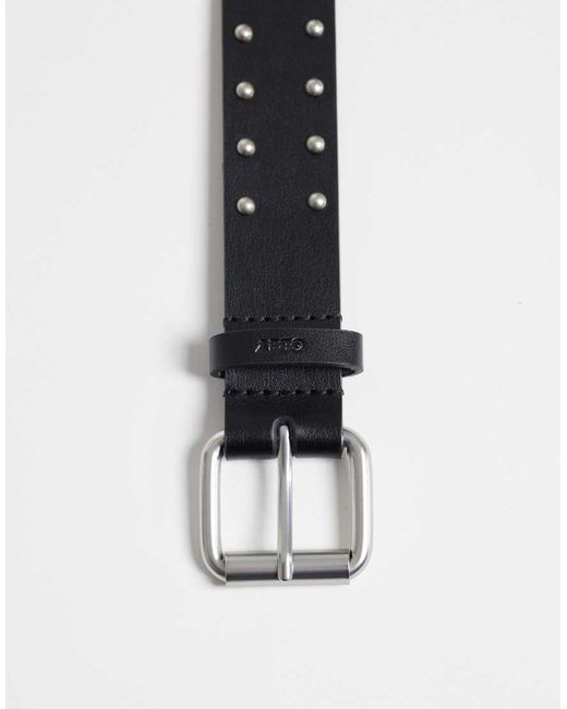 Obey Gray Mini Dome Studded Belt for men
