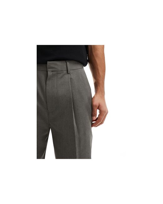 ASOS Black Smart Tapered Fit Trousers for men