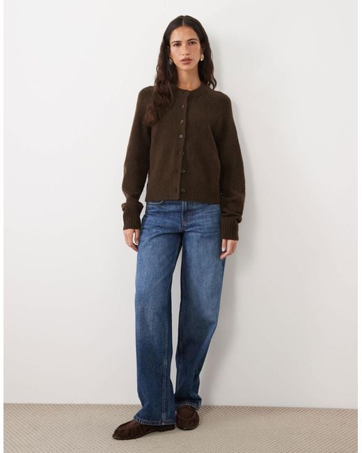 Threadbare Blue Crew Neck Cardigan
