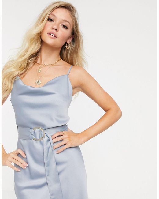 river island belted slip dress