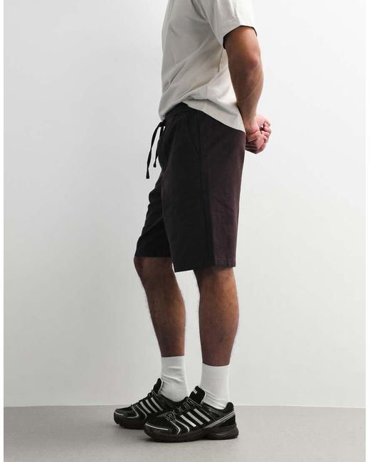 Only & Sons White Wide Fit Short With Linen for men