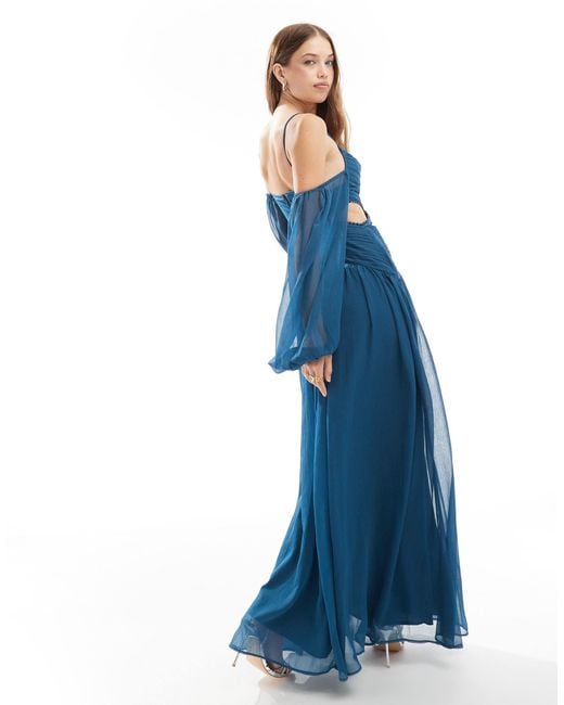 evening dresses sale Verona Embellished Plunge Neck Halter Neck Gown in Black Blue Floral Dresses Size:Tailor-made How To Wear A