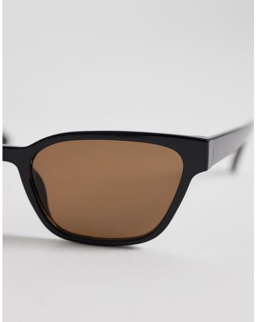 Mango Natural Square Frame Sunglasses