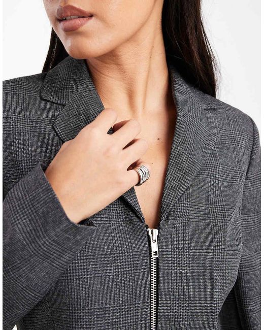 Collusion Black Tailored Zip Blazer Co-Ord