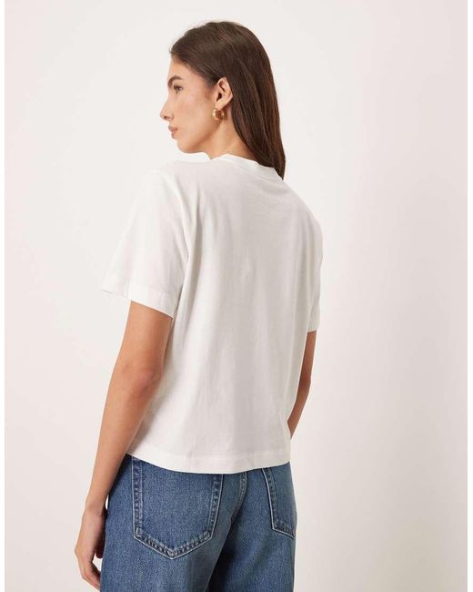 Calvin Klein White Graphic Logo Boxy T-shirt