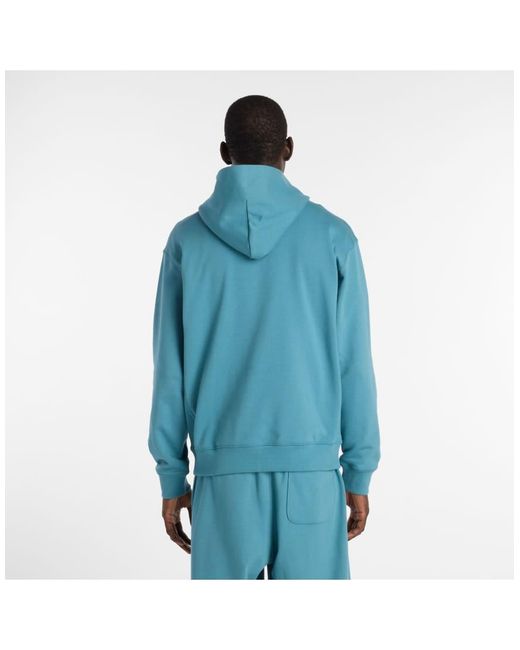 New Balance Blue Athletics French Terry Hoodie for men