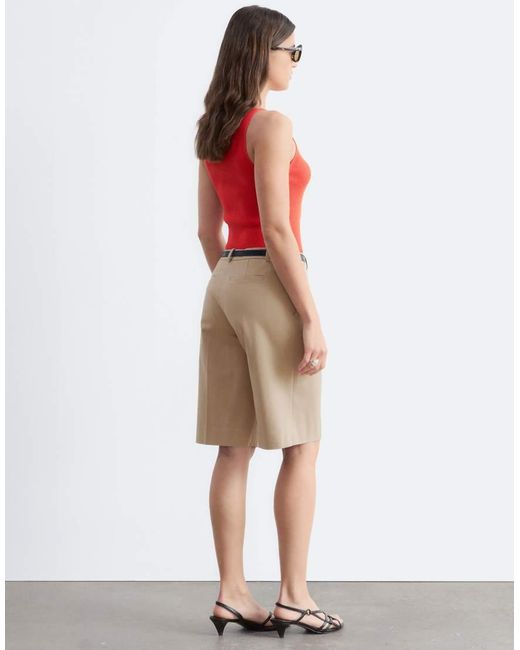 & Other Stories Cotton Blend Tailored Bermuda Shorts