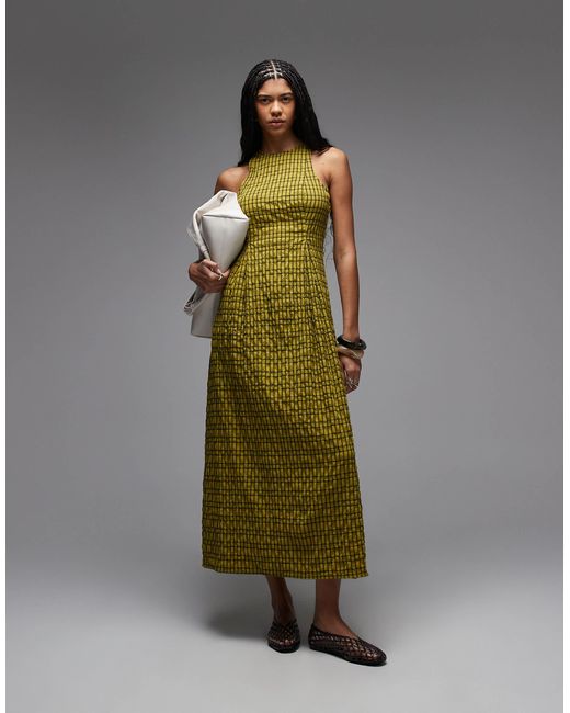 collusion green dress COLLUSION Straight Neck Velvet Snake Print Midi Dress In Green for Women
