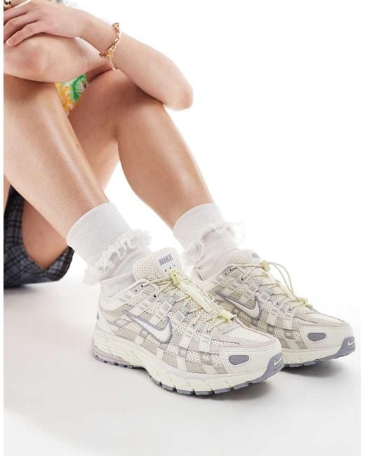 Nike White P-6000 Sneakers