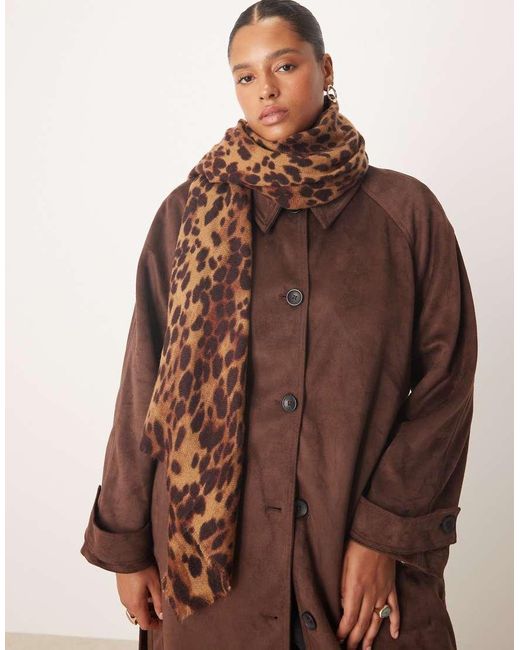 Sciarpa Multicolore Leopardata di Accessorize in Brown