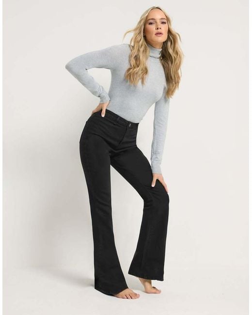 Long Tall Sally White Denim Flare Jeans